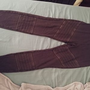 Highwaisted moto leggings sz m